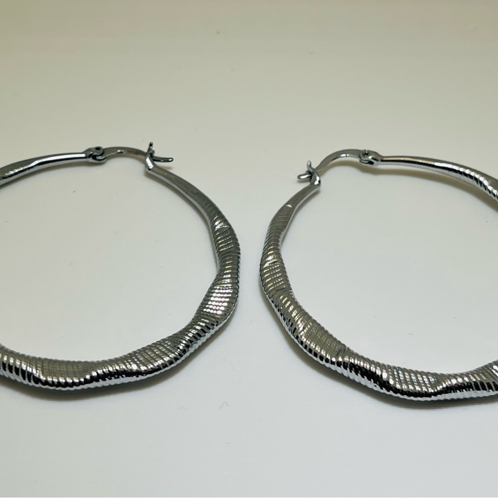 Elegant Silver Hoop Earrings
